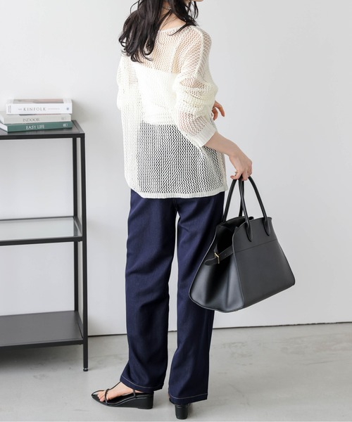 セール】日本製 セミワイド ストレートデニムパンツ（デニムパンツ