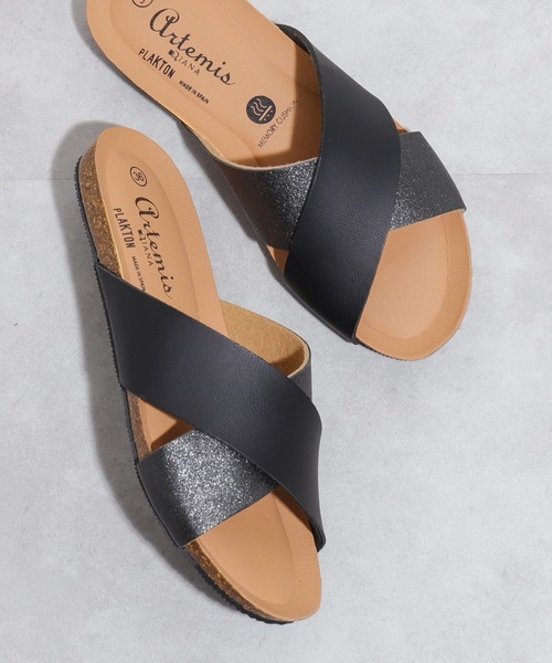 PLAKTON(プラクトン)の「【PLAKTON】カラー別注 配色クロスサンダル(サンダル・レディース・ブラック/アイボリー・S/M/L)」の10枚目の写真