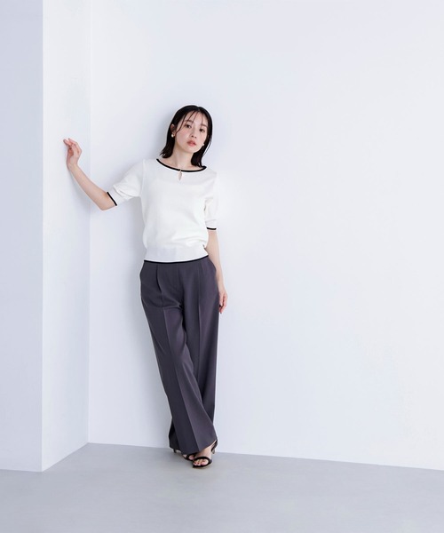 NATURAL BEAUTY BASIC(ナチュラルビューティーベーシック)の「◇サマードライタッチ SETUP ワイドパンツ(その他パンツ・レディース・ベージュ/ブラウン/チャコールグレー・MEDIUM/SMALL)」の10枚目の写真