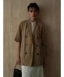 Te chichi CLASSIC | エシカルシャンブレーダブルジャケット（セットアップ可）（接触冷感）《2025summer catalog item》(ノーカラージャケット)