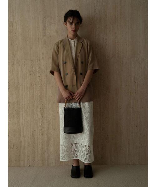 Te chichi CLASSIC（テチチクラシック）の「エシカルシャンブレーダブルジャケット（セットアップ可）（接触冷感）《2025summer catalog item》（ノーカラージャケット・レディース・ベージュ・F）」の3枚目の写真