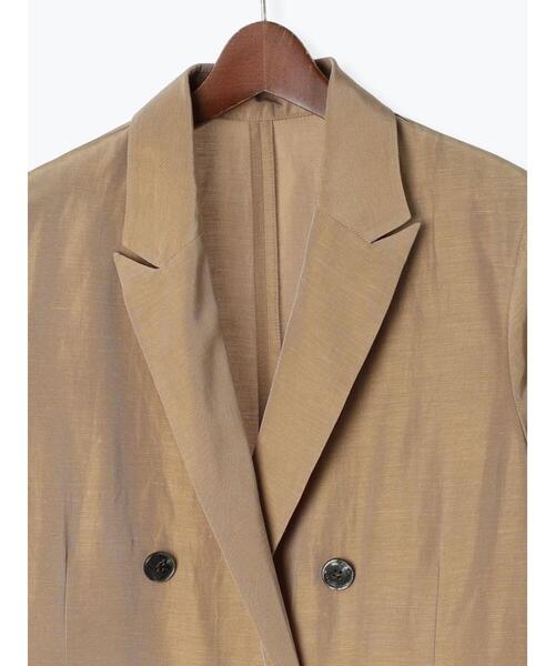 Te chichi CLASSIC（テチチクラシック）の「エシカルシャンブレーダブルジャケット（セットアップ可）（接触冷感）《2025summer catalog item》（ノーカラージャケット・レディース・ベージュ・F）」の18枚目の写真