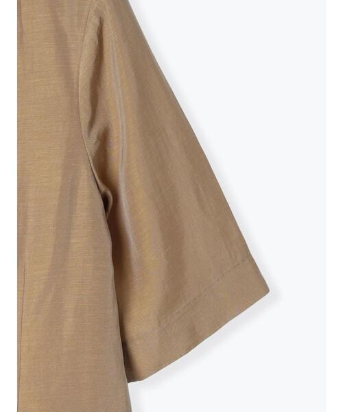 Te chichi CLASSIC（テチチクラシック）の「エシカルシャンブレーダブルジャケット（セットアップ可）（接触冷感）《2025summer catalog item》（ノーカラージャケット・レディース・ベージュ・F）」の19枚目の写真