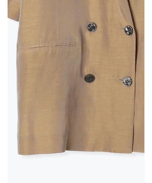 Te chichi CLASSIC（テチチクラシック）の「エシカルシャンブレーダブルジャケット（セットアップ可）（接触冷感）《2025summer catalog item》（ノーカラージャケット・レディース・ベージュ・F）」の20枚目の写真