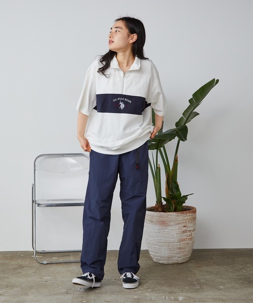 U.S. POLO ASSN.(ユーエスポロアッスン)の「U.S. POLO ASSN./ユーエスポロアッスン レトロ ハーフジップ(Tシャツ/カットソー・メンズ・ネイビー/杢グレー/オフホワイト/ブラック・S/L/LL/M)」の6枚目の写真