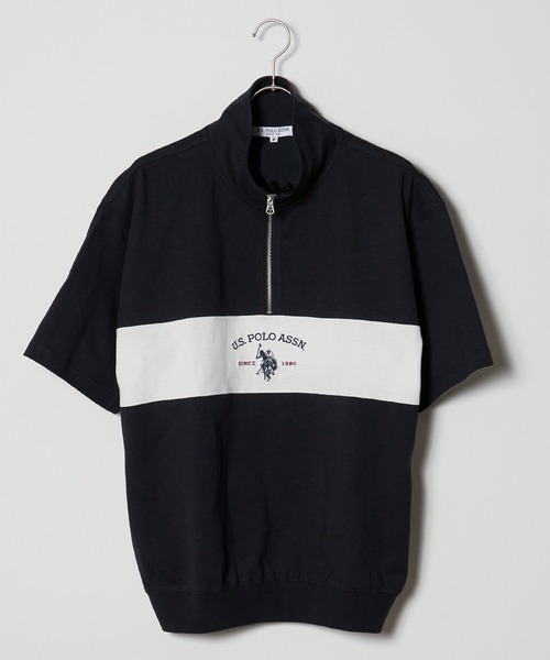 U.S. POLO ASSN.(ユーエスポロアッスン)の「U.S. POLO ASSN./ユーエスポロアッスン レトロ ハーフジップ(Tシャツ/カットソー・メンズ・ネイビー/杢グレー/オフホワイト/ブラック・S/L/LL/M)」の10枚目の写真
