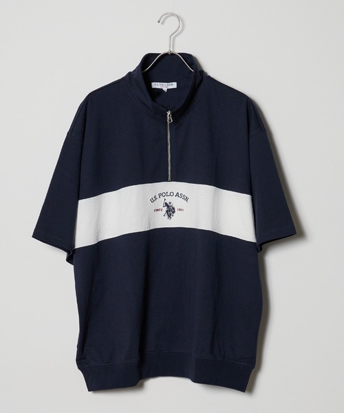 U.S. POLO ASSN.(ユーエスポロアッスン)の「U.S. POLO ASSN./ユーエスポロアッスン レトロ ハーフジップ(Tシャツ/カットソー・メンズ・ネイビー/杢グレー/オフホワイト/ブラック・S/L/LL/M)」の20枚目の写真