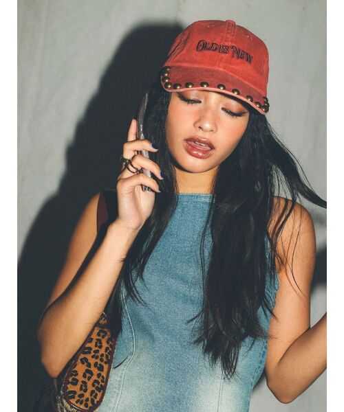 EVRIS（エヴリス）の「スタッズモチーフオリジナルCAP（キャップ・レディース・レッド/マスタード・FREE）」の10枚目の写真