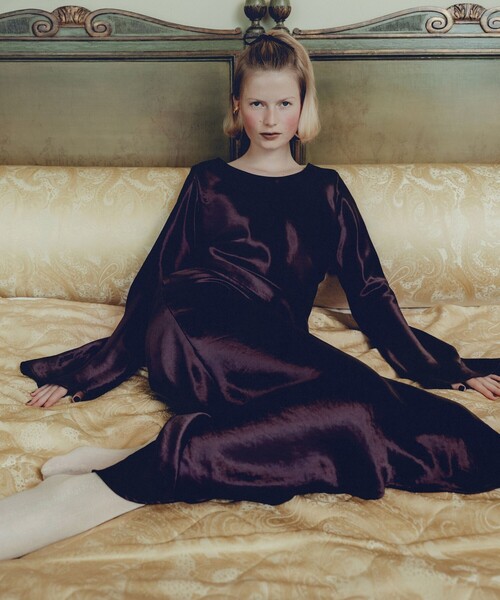 Demi-Luxe BEAMS（デミルクス ビームス）の「BEAMS SALON / グロッシー サテン ブラウス【セレモニー・オケージョン】（シャツ/ブラウス・レディース・ベージュ/ダークブラウン・ONE SIZE）」の11枚目の写真