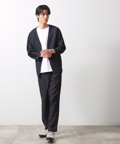 THE SHOP TK (ザ ショップ ティーケー )の「シャリルジャージ カーディガン 洗濯機OK/吸水速乾/イージーケア/セットアップ可(カーディガン/ボレロ・メンズ・ライトグレー/ベージュ/ネイビー・02/03/04)」の14枚目の写真
