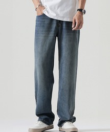 LOWO（ロワ）の「綿混ハイウエストデニムパンツ（デニムパンツ）」