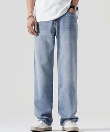 LOWO（ロワ）の「綿混ハイウエストデニムパンツ（デニムパンツ）」