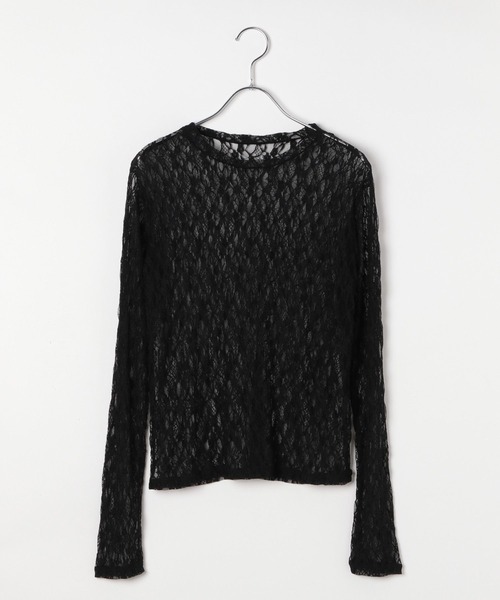 BAYFLOW(ベイフロー)の「カットレースロングスリーブ(Tシャツ/カットソー・レディース・ブラック/オフホワイト・FREE)」の14枚目の写真