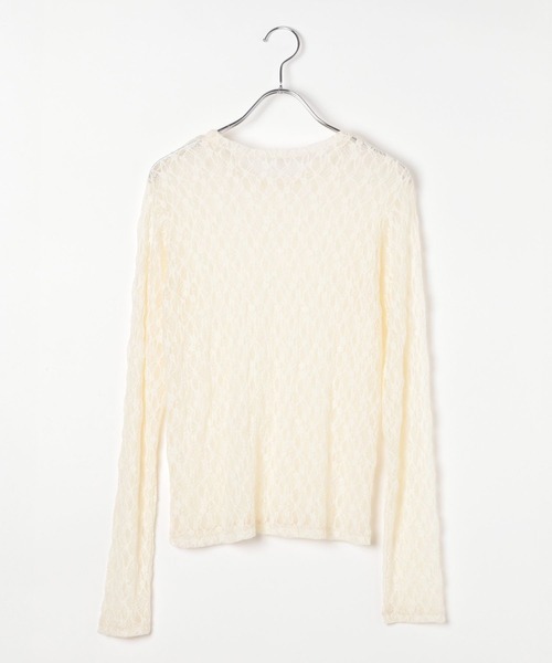 BAYFLOW(ベイフロー)の「カットレースロングスリーブ(Tシャツ/カットソー・レディース・ブラック/オフホワイト・FREE)」の15枚目の写真