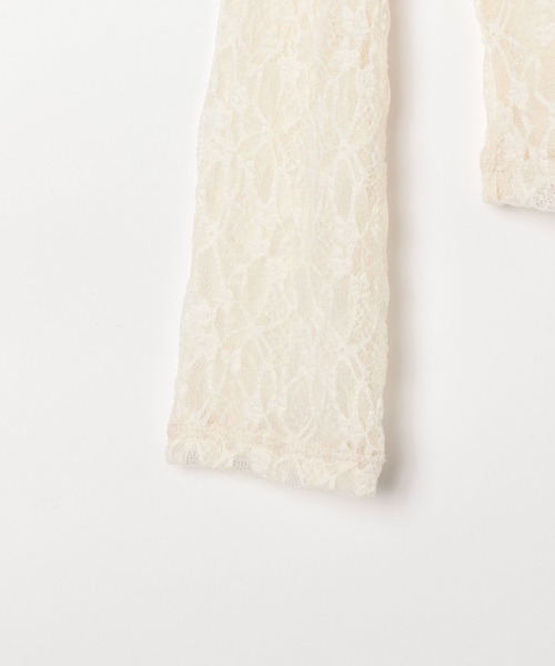 BAYFLOW(ベイフロー)の「カットレースロングスリーブ(Tシャツ/カットソー・レディース・ブラック/オフホワイト・FREE)」の7枚目の写真