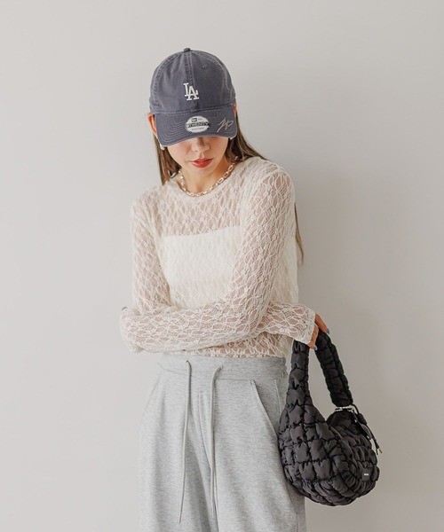 BAYFLOW(ベイフロー)の「カットレースロングスリーブ(Tシャツ/カットソー・レディース・ブラック/オフホワイト・FREE)」の22枚目の写真