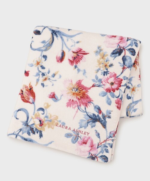 LAURA ASHLEY(ローラアシュレイ)の「ローザリンド柄 シャーリングプリント バスタオル(タオル・レディース・ピンク系5/ブルー系・00)」の3枚目の写真