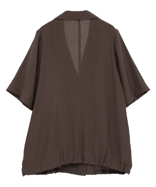 YECCA VECCA（イェッカヴェッカ）の「ハーフスリーブライトジャケット（テーラードジャケット・レディース・ブラック/ブラウン・FREE）」の11枚目の写真