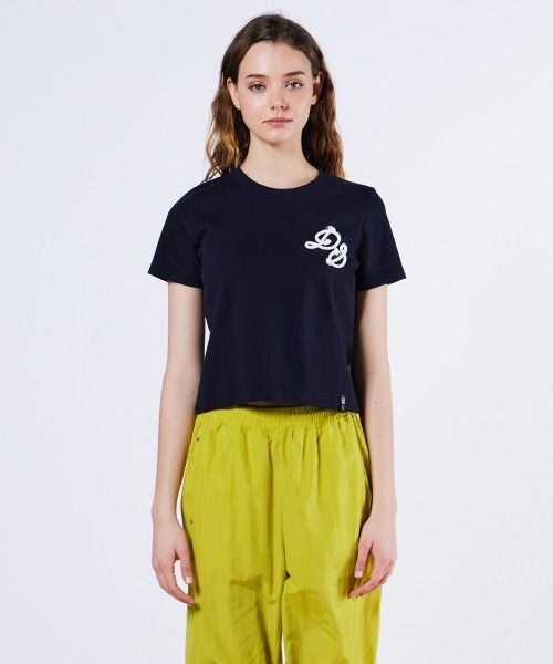 筆記体DSロゴ刺繍Tシャツ（Tシャツ/カットソー）｜DOUBLE