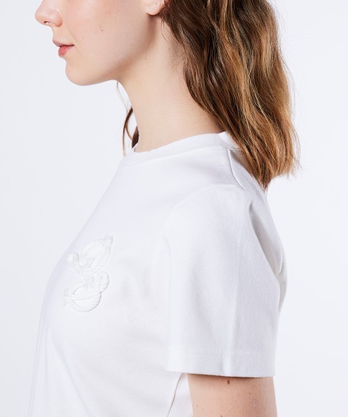 筆記体DSロゴ刺繍Tシャツ（Tシャツ/カットソー）｜DOUBLE