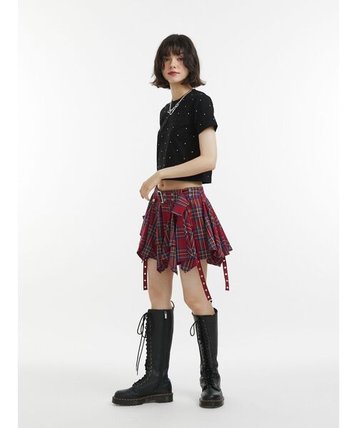 jouetie（ジュエティ）の「ラインストーンロゴTシャツ（Tシャツ/カットソー・レディース・ブラック/オフホワイト・MEDIUM）」の16枚目の写真