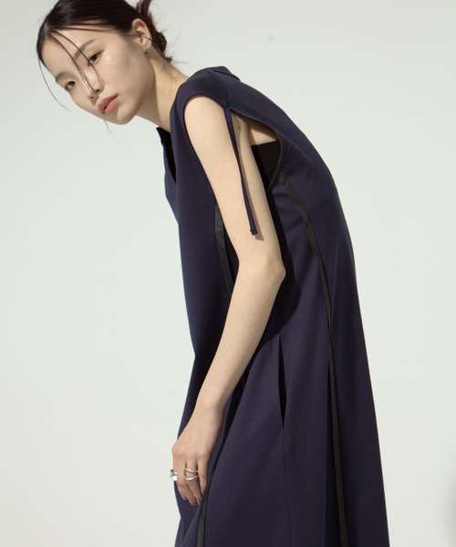 セール】【CINOH/チノ】《STUDIOUS別注》SIDE LINE DRESS/サイド