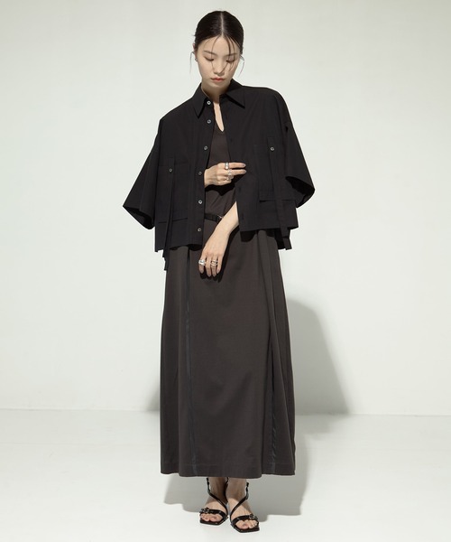 907*美品 チノ CINOH アローズ別注 リネンシャツ ワンピース UNITED ARROWS - UNITED ARROWS 別注 CINOH チノ リネン シャツ