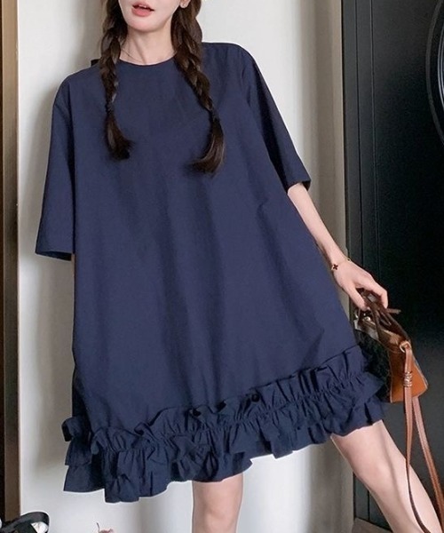 ★boohoo★ マタニティ フローラル フリル ヘム マキシ ドレス ☆boohoo☆ マタニティ フローラル フリル ヘム マキシ ドレス