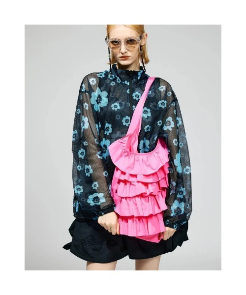 NON TOKYO（ノントーキョー）の「NON TOKYO FRILL SHOULDER BAG（ノントーキョー フリル ショルダーバッグ）（ショルダーバッグ・レディース・ブラック/ブルー/ピンク・ONE SIZE）」の17枚目の写真