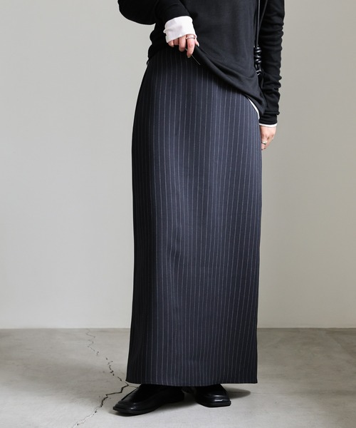 セール】ピンストライプロングスカート（スカート）｜select MOCA