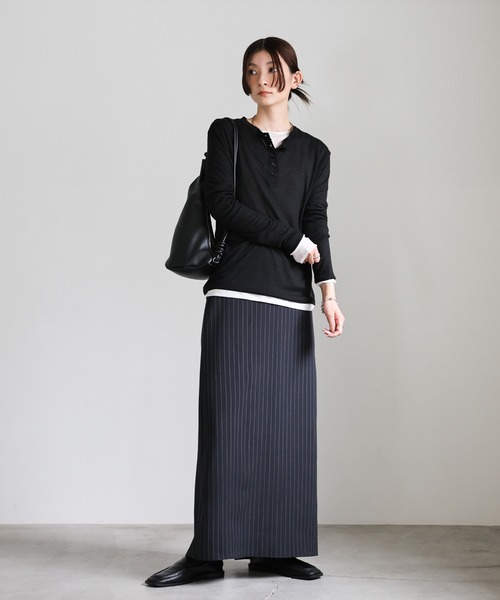 セール】ピンストライプロングスカート（スカート）｜select MOCA