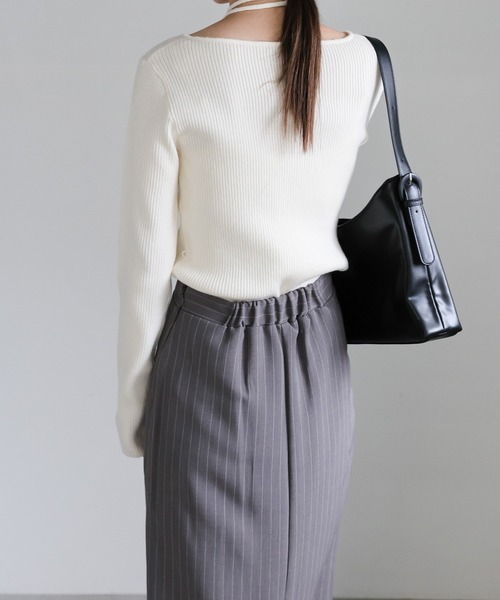 セール】ピンストライプロングスカート（スカート）｜select MOCA