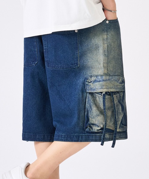BLAMINK　DENIM ショートパンツ　36 AMBIDEX Store △〇11.36OZムラ糸デニムショートパンツ(36 コン