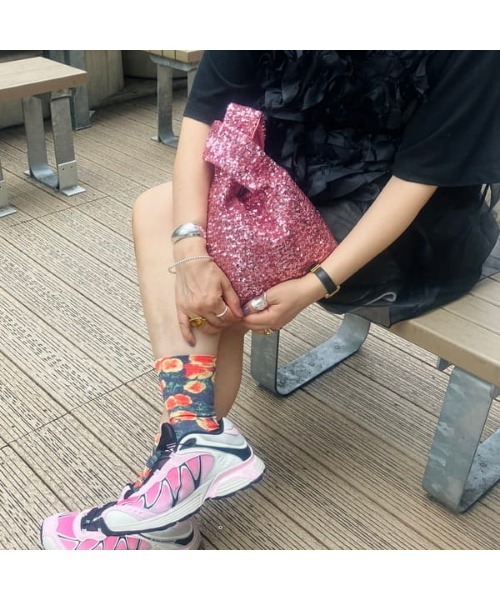 Ray BEAMS（レイビームス）の「スパンコール バッグ（トートバッグ・レディース・ブラック/ホワイト/ピンク/ブラウン・ONE SIZE）」の19枚目の写真