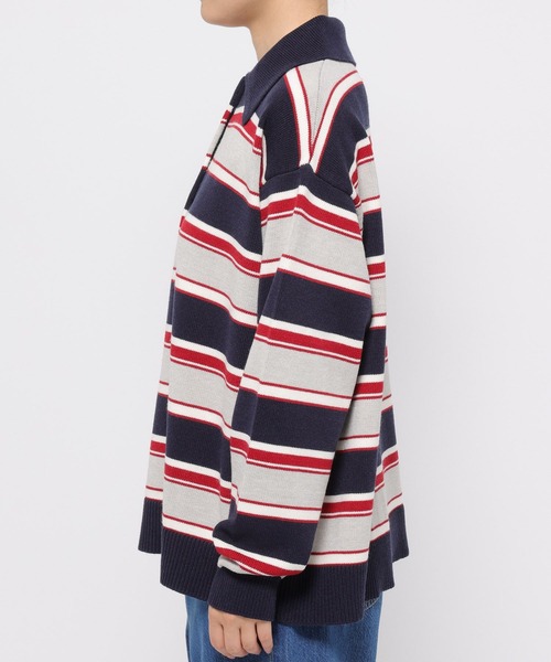 LOWRYS FARM（ローリーズファーム）の「ラガーニットプルオーバーＬＳ　581147（ニット/セーター・レディース・ブラウン/ネイビー・FREE）」の11枚目の写真