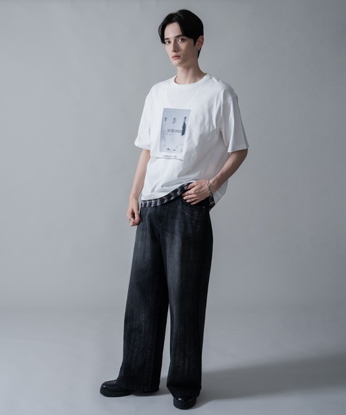 BROWNY（ブラウニー）の「BROWNY/チェックドッキングT（Tシャツ/カットソー・メンズ・ブラック/ホワイト・LARGE/MEDIUM）」の10枚目の写真
