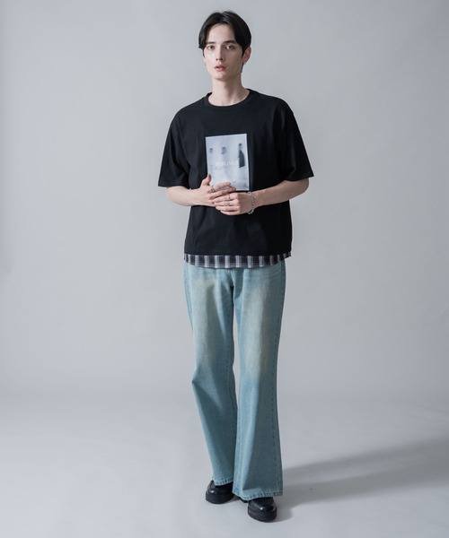 BROWNY（ブラウニー）の「BROWNY/チェックドッキングT（Tシャツ/カットソー・メンズ・ブラック/ホワイト・LARGE/MEDIUM）」の16枚目の写真