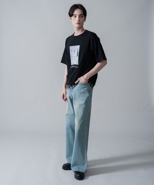BROWNY（ブラウニー）の「BROWNY/チェックドッキングT（Tシャツ/カットソー・メンズ・ブラック/ホワイト・LARGE/MEDIUM）」の17枚目の写真