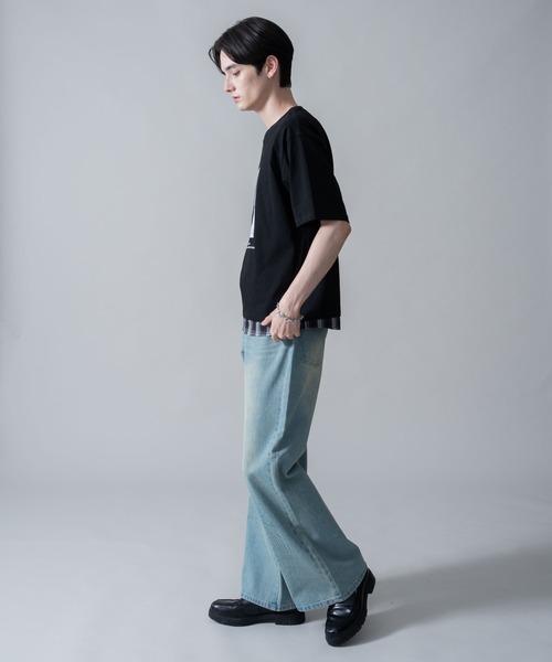BROWNY（ブラウニー）の「BROWNY/チェックドッキングT（Tシャツ/カットソー・メンズ・ブラック/ホワイト・LARGE/MEDIUM）」の18枚目の写真