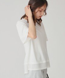 セール】【手洗い可／日本製／セットアップ可】レイヤード風カットソー