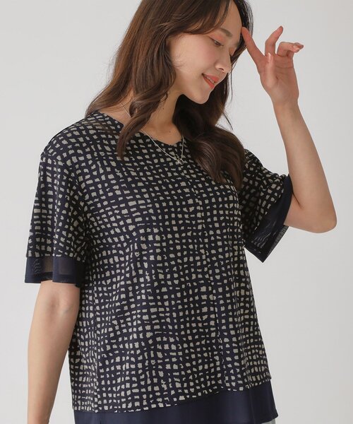 COUP DE CHANCE（クードシャンス）の「【手洗い可】リラクシージャージトップス（Tシャツ/カットソー・レディース・ネイビー/ホワイト/ナチュラル/ブラック/ネイビー系/ブラック系・38/34）」の21枚目の写真