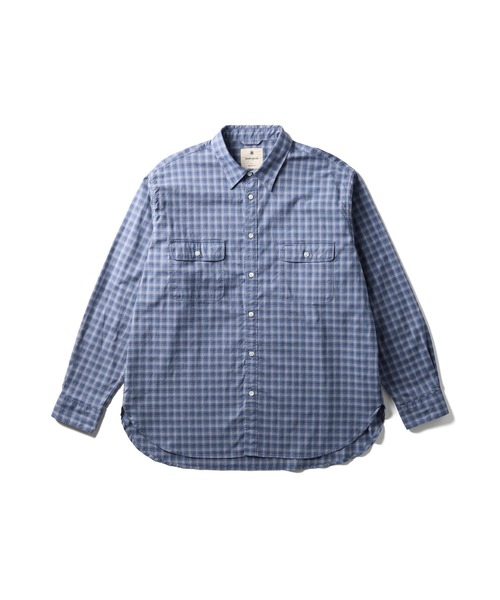 Snow Peak(スノーピーク)の「Snow Peak / Organic Cotton Ombre Check Shirt オーガニックコットン オンブレチェックシャツ(シャツ/ブラウス・メンズ・ブラウン/ブルー・1/S/M/L/XL)」の9枚目の写真