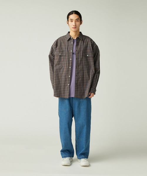 Snow Peak(スノーピーク)の「Snow Peak / Organic Cotton Ombre Check Shirt オーガニックコットン オンブレチェックシャツ(シャツ/ブラウス・メンズ・ブラウン/ブルー・1/S/M/L/XL)」の6枚目の写真
