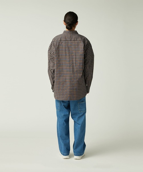 Snow Peak(スノーピーク)の「Snow Peak / Organic Cotton Ombre Check Shirt オーガニックコットン オンブレチェックシャツ(シャツ/ブラウス・メンズ・ブラウン/ブルー・1/S/M/L/XL)」の4枚目の写真