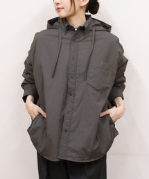 GYMPHLEX | Gymphlex/ジムフレックス　ボタンダウンフーデッドロングスリーブシャツ　B.D. HOODED LONG SLEEVE SHIRT　GY-B0412 DNT(その他アウター)