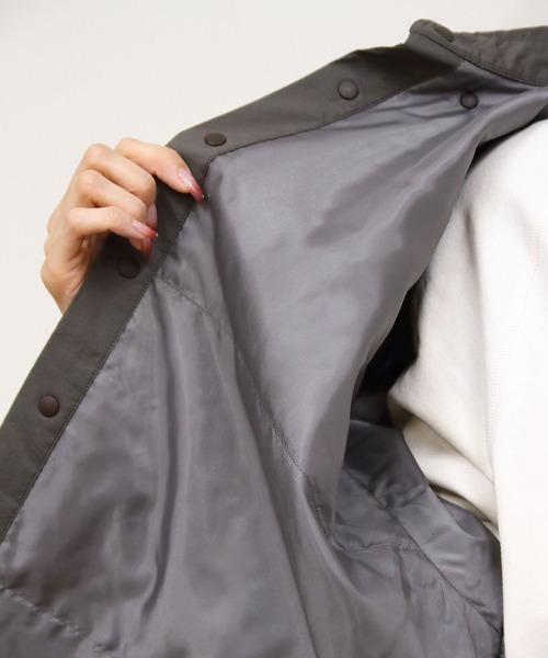 GYMPHLEX（ジムフレックス）の「Gymphlex/ジムフレックス　ボタンダウンフーデッドロングスリーブシャツ　B.D. HOODED LONG SLEEVE SHIRT　GY-B0412 DNT（その他アウター・レディース・チャコールグレー/クリーム・14）」の15枚目の写真