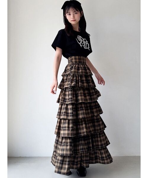 【新品】ROBE de PEAUフリルスカート 新品】ROBE de PEAUフリルスカート 新品】ROBE de PEAUフリル