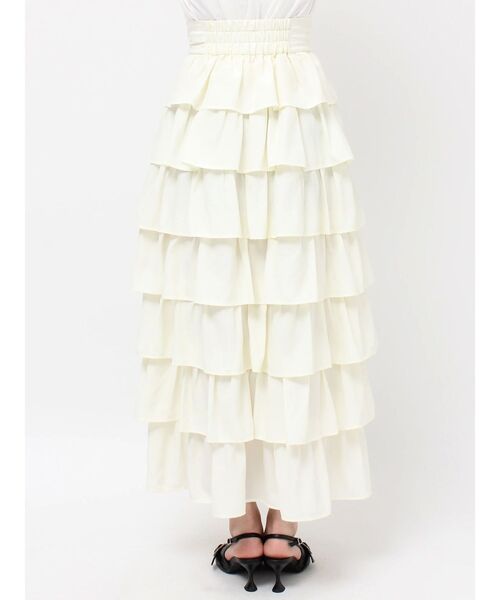 RESEXXY（リゼクシー）の「オーバーラップフリルスカート（スカート・レディース・イエロー/チャコールグレー/アイボリー・FREE）」の20枚目の写真