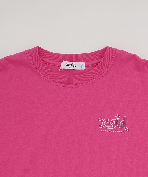 X-girl Stages(エックスガールステージス)の「ミルズロゴバックプリント長袖Tシャツ(Tシャツ/カットソー・キッズ・ホワイト/スモークピンク/ブラック・140cm/130cm/80cm/110cm/90cm/100cm/120cm)」の13枚目の写真