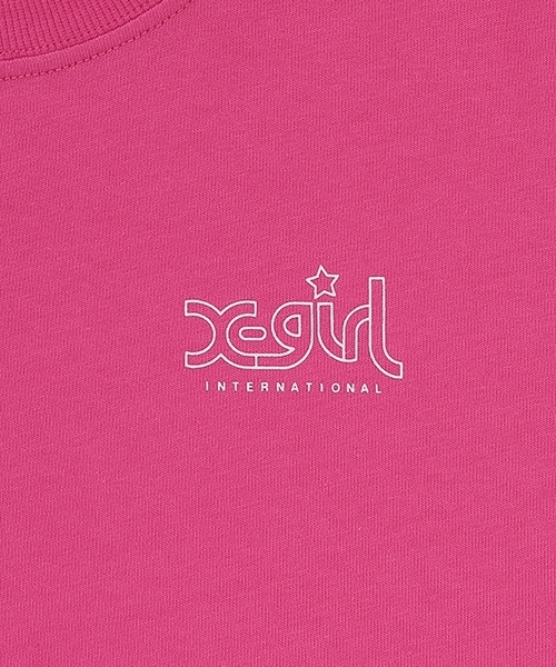 X-girl Stages(エックスガールステージス)の「ミルズロゴバックプリント長袖Tシャツ(Tシャツ/カットソー・キッズ・ホワイト/スモークピンク/ブラック・140cm/130cm/80cm/110cm/90cm/100cm/120cm)」の4枚目の写真